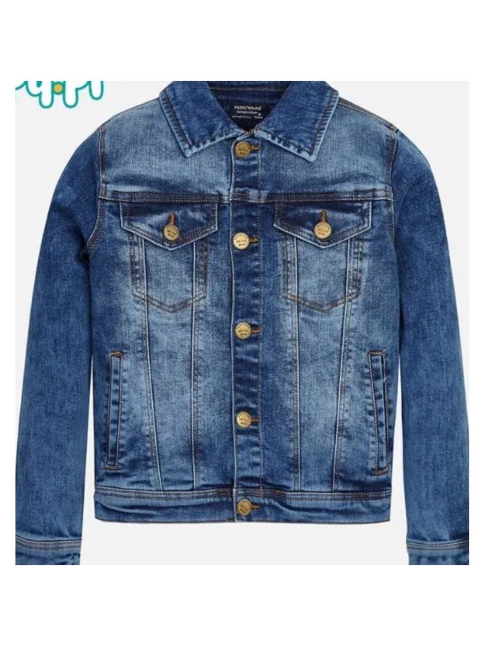Size 10 Boys Mayoral Blue Jean Jacket Classic Style